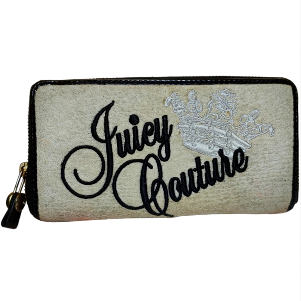 Juicy Couture Scottie Suede Zip-Up Wallet
